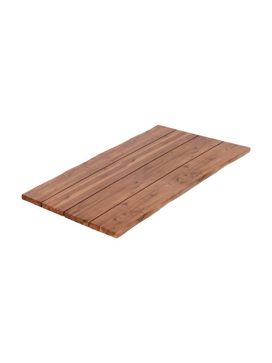 HomeMarkt Rectangular Table Surface made of Solid Wood Acacia 160x80x3.5cm HM6302.01 1pcs