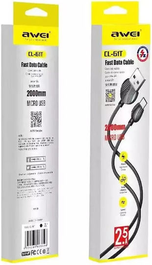 Awei Regular USB 2.0 to micro USB Cable 2m (887738)