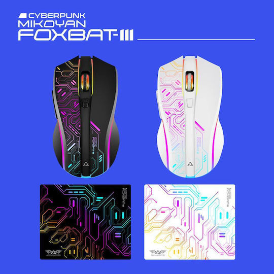 Armaggeddon Mikoyan Foxbat-III Ασύρματο RGB Gaming Ποντίκι 3200 DPI Cyberpunk Black