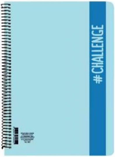 A&G Paper Spiral Notebook Ruled A4 60 Sheets 2 Subjects Challenge Purple 1pcs