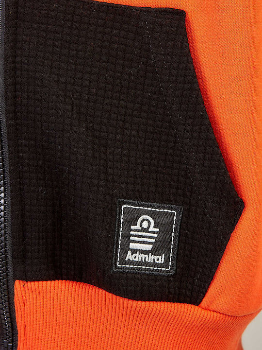 Kids Cardigan Cotton with Hood Orange