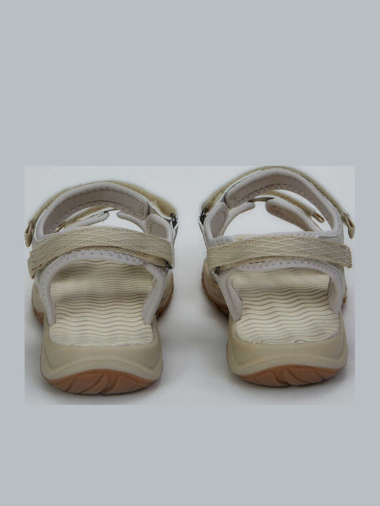 Flache Sandalen für Damen in Beige Farbe