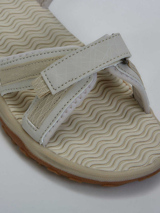 Flache Sandalen für Damen in Beige Farbe
