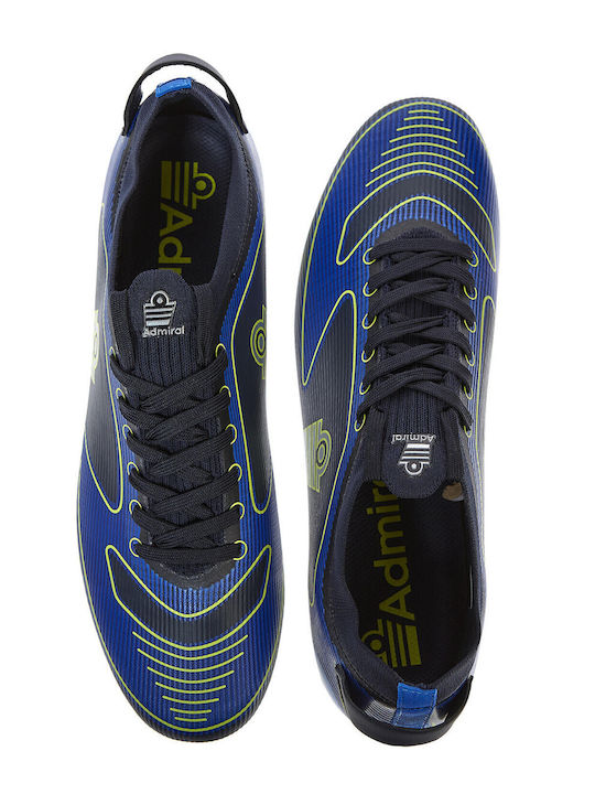 Admiral Football Shoes with Molded Cleats Blue