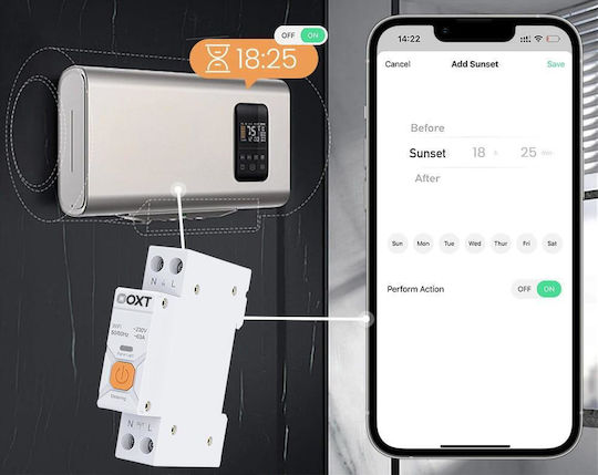 Oxt Intelligent Controller Ρελέ Ράγας 63A