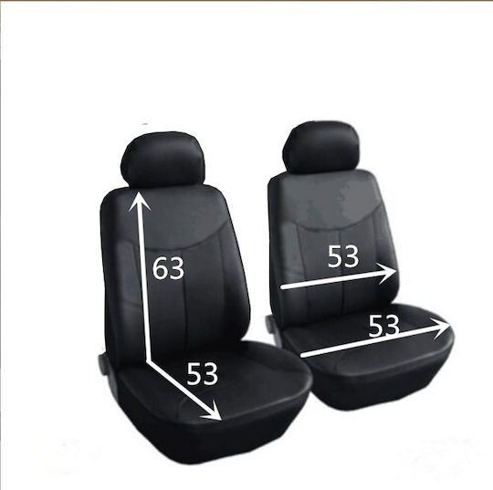 1+1 Universal Car Seat Covers SUV Van Eco Leather Red Color