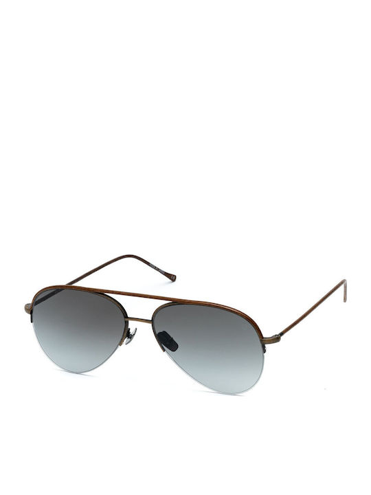 Belstaff Unisex Γυαλιά Ηλίου με Γκρι Μεταλλικό Σκελετό και Γκρι Ντεγκραντέ Φακό