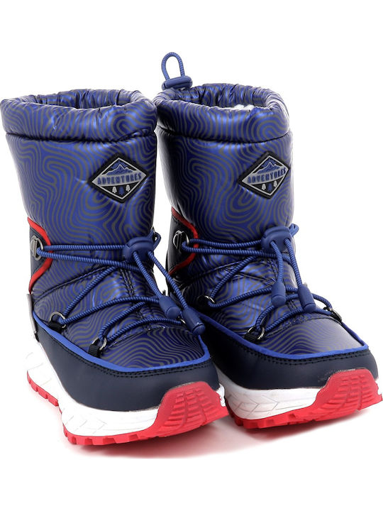 Kids Snow Boots with Velcro Blue