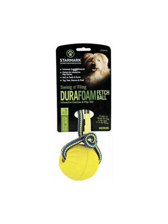 Gappay Durafoam Swing & Fling Ball Toy Dog Medium 6εκ. Yellow 1pcs