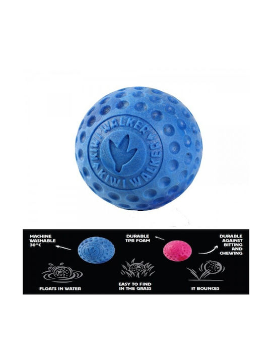 Kiwi Walker Ball Toy Dog made of Rubber 5εκ. Blue 1pcs