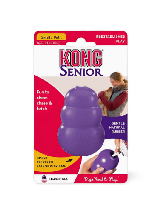 Kong Senior Dog Toy for Puppy Chewing Rubber Small 7cm Purple 1 Piece