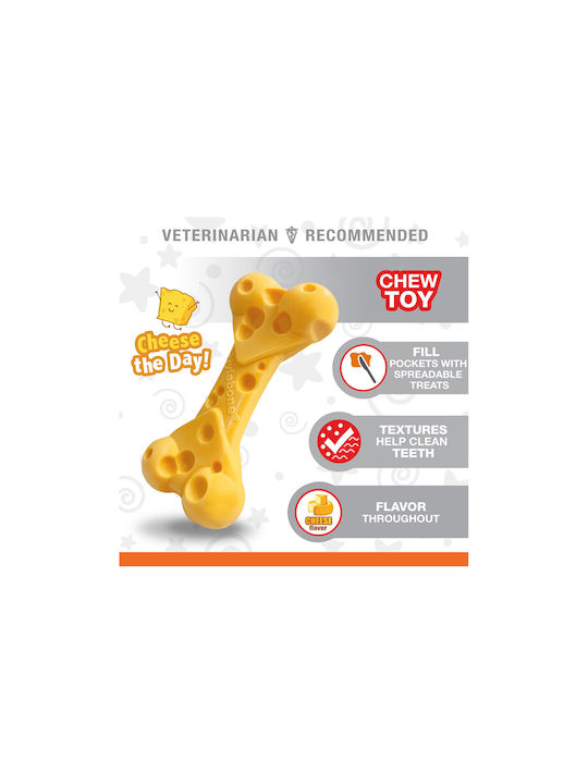 Nylabone Dura Cheese Παιχνίδι Κόκκαλο Σκύλου Μασητικό με Γεύση Τυρί Medium 1τμχ