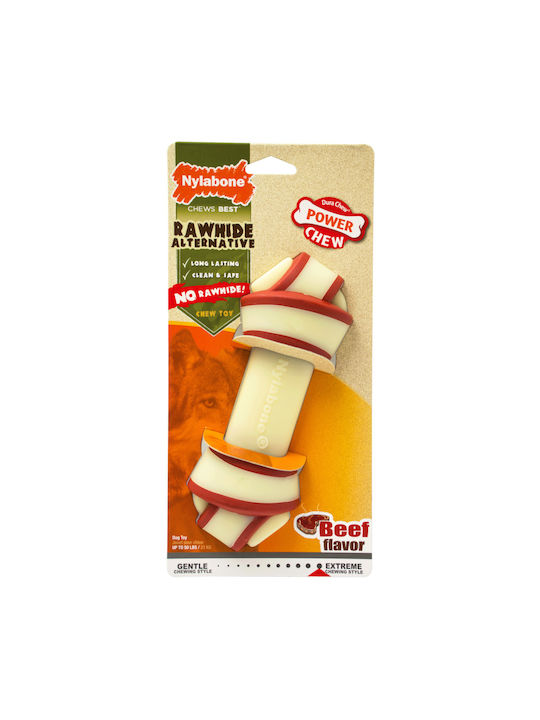 Nylabone Extreme Rawhide Текстил Игра Кокал Куче Дъвчащо с Вкус Говеждо месо Medium 1бр