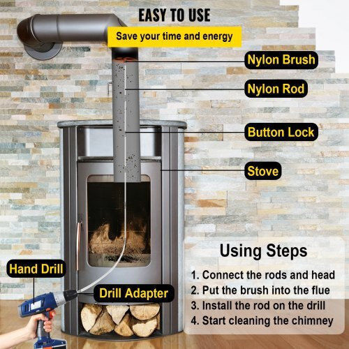 Vevor Nylon Chimney Cleaning Brush Square