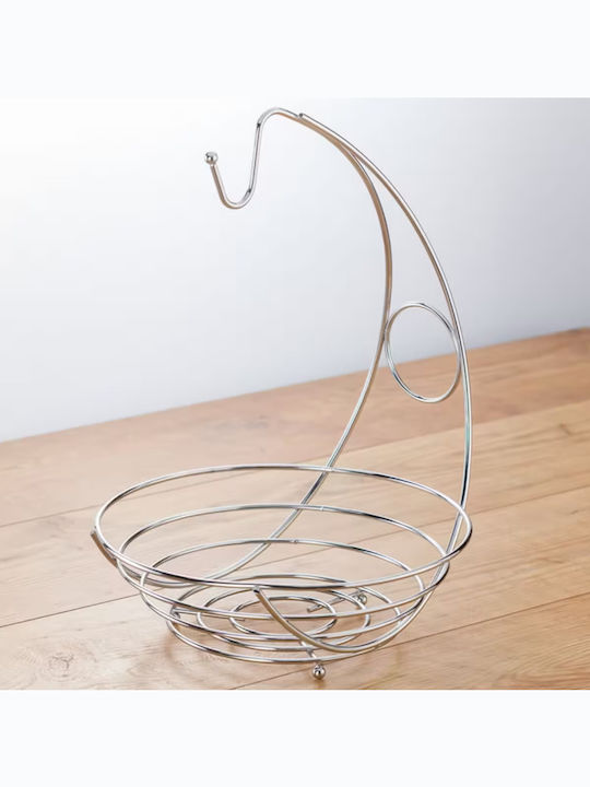 Horwood Obstschale Metallisch Silber 27x43cm