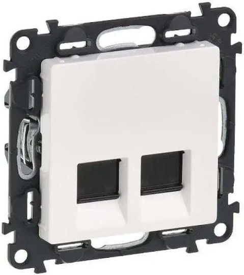 Legrand Life Dublu Prize De Rețea RJ45 Fără Cadru Tip Cat5e În Culoare Albă LE-753141
