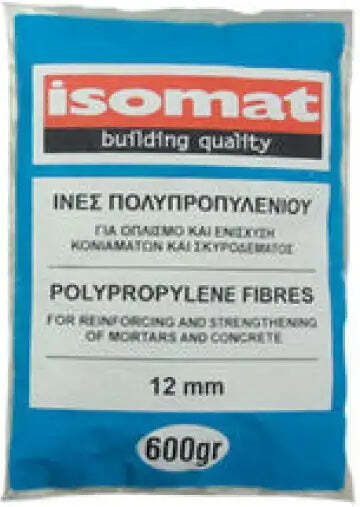 Isomat Ίνες Πολυπροπυλενίου 12mm Βελτιωτικό Κονιαμάτων 600gr 600gr 1327/6.2