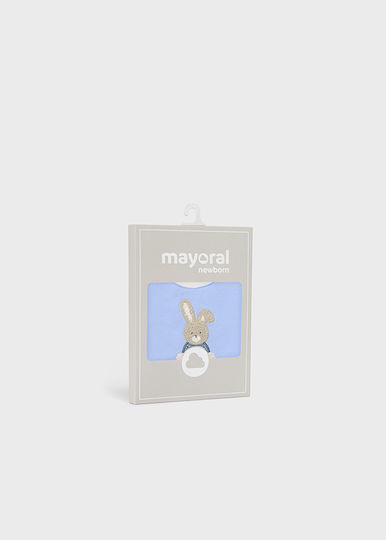 Mayoral Fabric Baby Bibs Sky Blue for 0 Months+ 2 Pieces