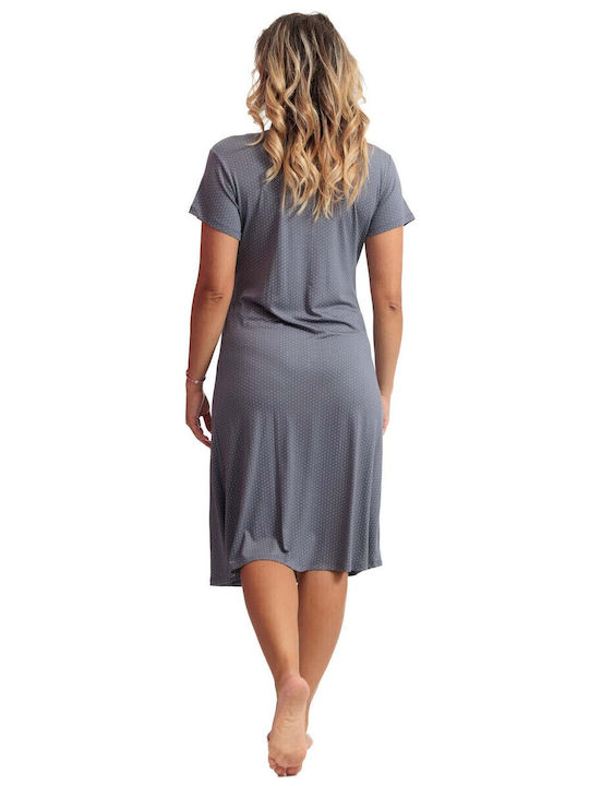 Angel's Secret Nightgown Maternity & Nursing Gray