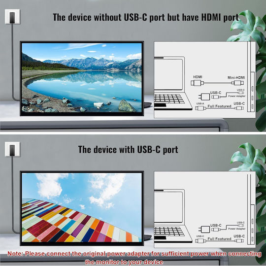 Prechen X001Y3P0DR IPS HDR Touch Tragbarer Monitor 18.5" FHD 1920x1080