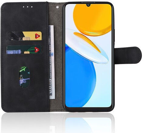 Στήριξης Όψη Wallet Δερματίνης Μαύρο (Honor X7)