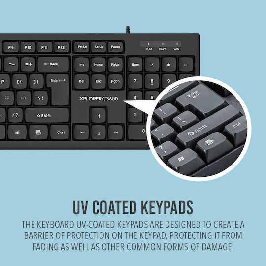 Alcatroz Xplorer C3600 Keyboard & Mouse Set English US