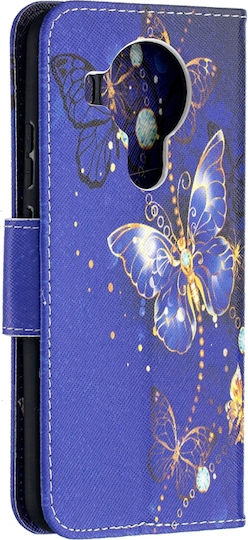 Butterfly Pattern Wallet Μωβ (Nokia 5.4)
