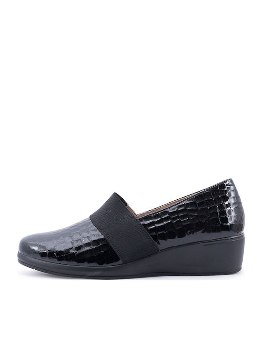 Δερμάτινα Γυναικεία Loafers σε Μαύρο Χρώμα