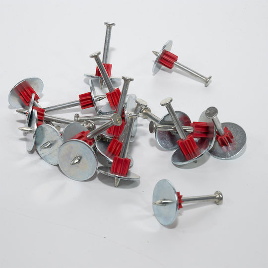 Bht8235 Nails 100pcs Insulation Membranes 42mm Metal Washer 25mm & Red Insulation Bat6300 Bormann 076414