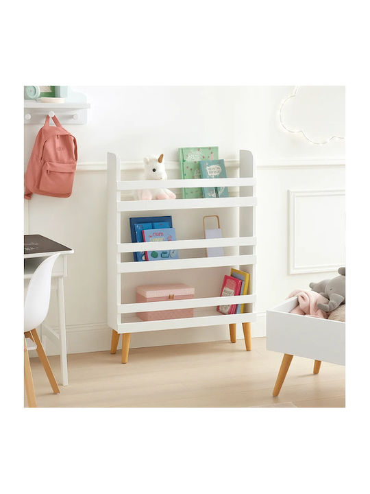 Kids Wooden Bookcase White