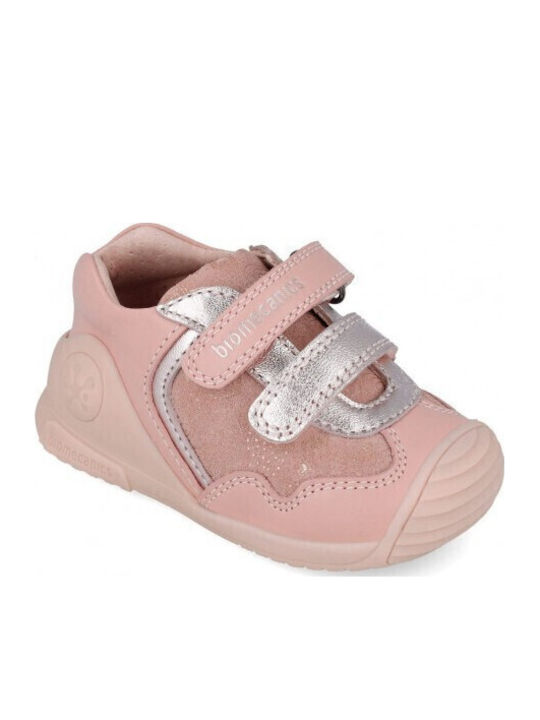 Παιδικά Sneakers Ανατομικά με Σκρατς Ροζ