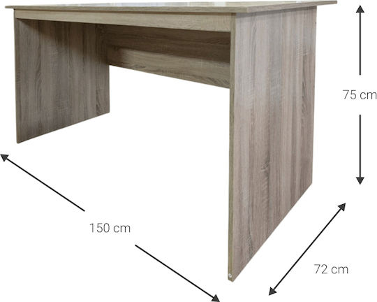 Γραφείο Arden Ξύλινο Fusiko 150x72x75εκ.
