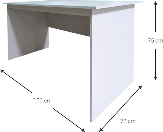 Schreibtisch Arden Holz Leuko 150x72x75cm