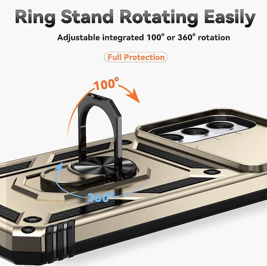 Techsuit Camshield Series Oppo Back Cover Silicone Gold (Oppo Reno12 F / FS)