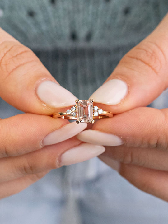 Diamond Group Damen Ring mit Diamant aus Roségold 18K
