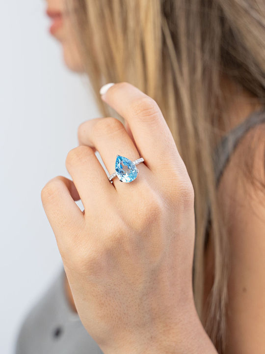 Diamond Group Μονόπετρο από Λευκόχρυσο 18Κ Diamond Group Μονόπετρο από Λευκόχρυσο 18Κ