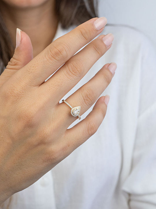 Diamond Group Μονόπετρο από Χρυσό 14K με Διαμάντι