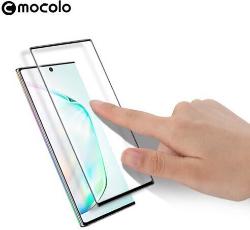 Fingerprint Unlock Full Face Tempered Glass Μαύρο (Galaxy Note 10+)