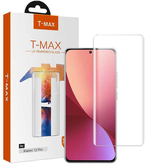 T-Max No Lamp UV течност Пълно лепило Закалено стъкло за цялото лице (Xiaomi 12 Pro)