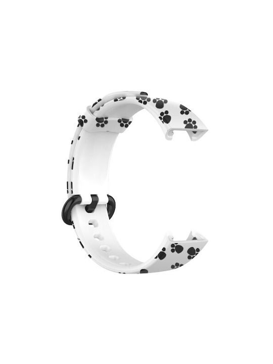 Paw Pattern Λουράκι Σιλικόνης Λευκό (Mi Watch Lite)