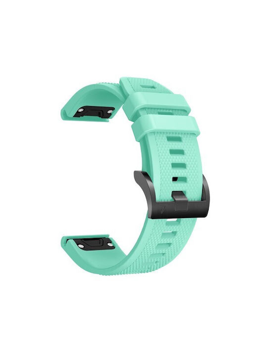 Buckle Armband Silikon Cyan (Garmin Fenix 5/5 Plus/6/6 Pro/7/935/945)