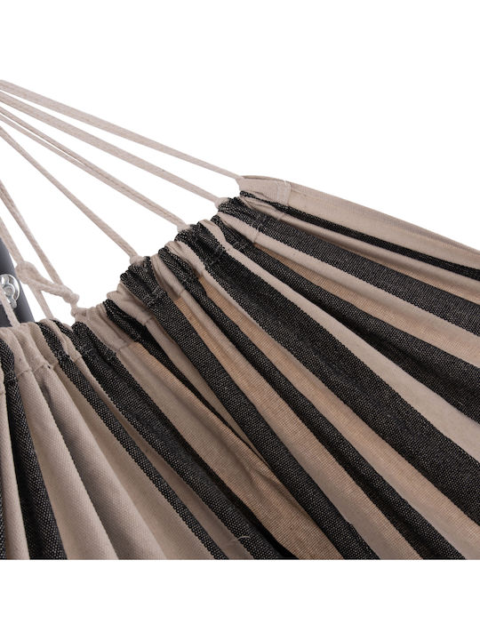 Single Hammock with Stand Gray 265x93cm
