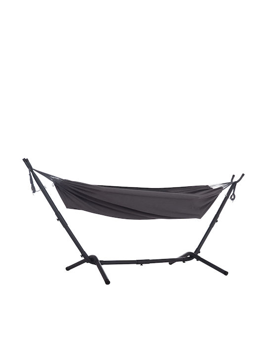 Hängematte Einzeln Stoff mit Gestell Gray 265x93cm