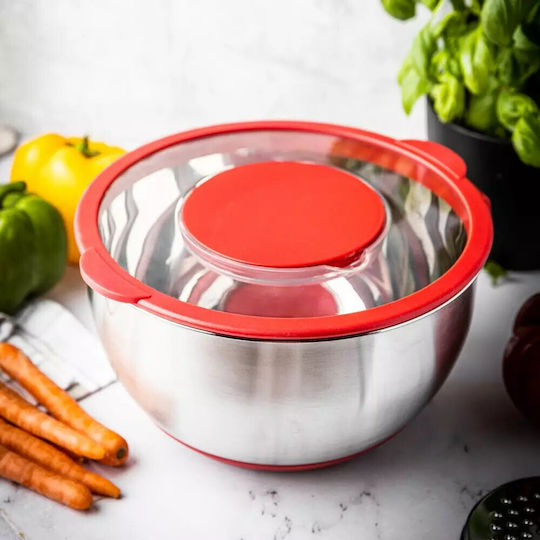 KING Hoff Stainless Steel Mixing Bowl Capacity 5lt with Diameter 24cm and Height 14cm.