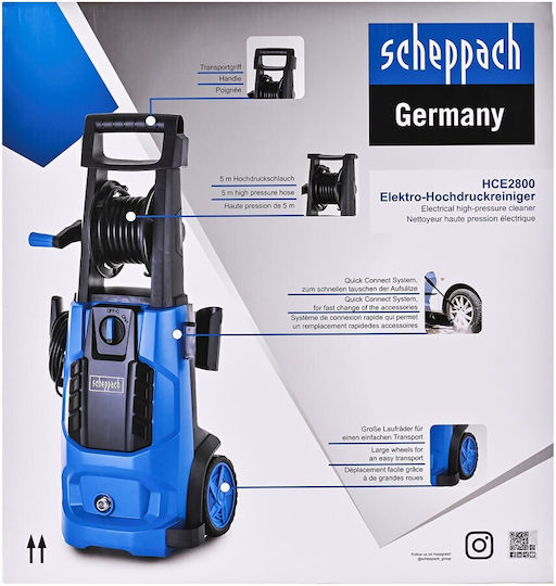 Scheppach HCE2800 Миялна машина Машина с Налягане 180бар