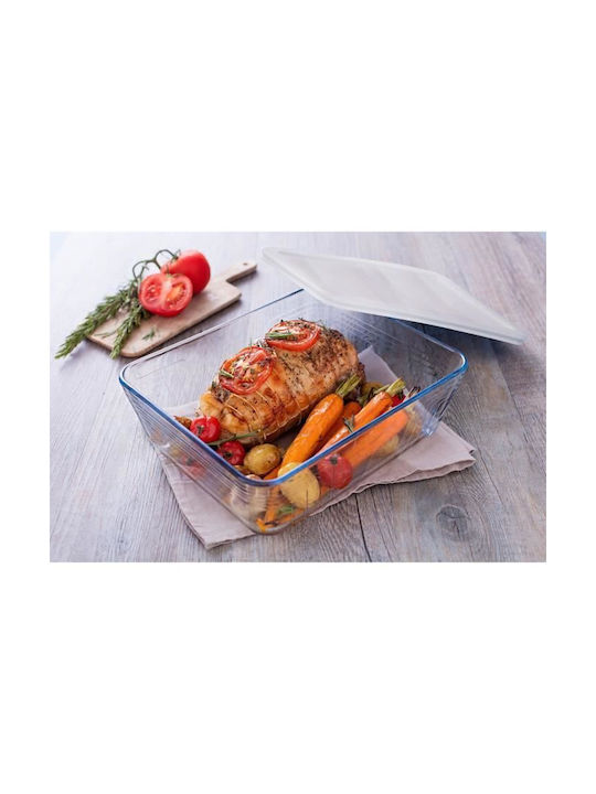 Pyrex C&F Lunchbox Glas Weiß Geeignet für die Mikrowelle 800ml 1Stück