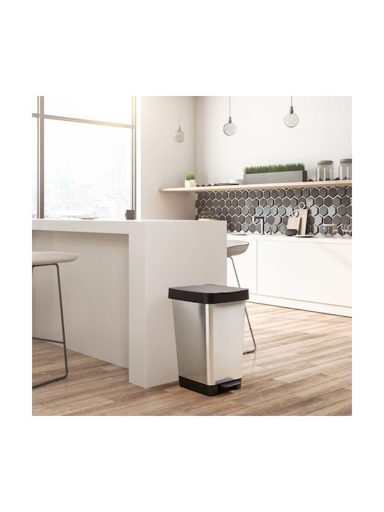 Tatay Waste Bin Waste Plastic with Pedal Gray 25lt 1pcs