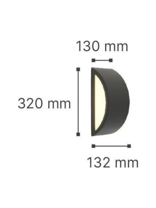Inlight Επιτοίχια Εξωτερική Πλαφονιέρα E27 IP65 Διπλής Δέσμης 32x13x32εκ.