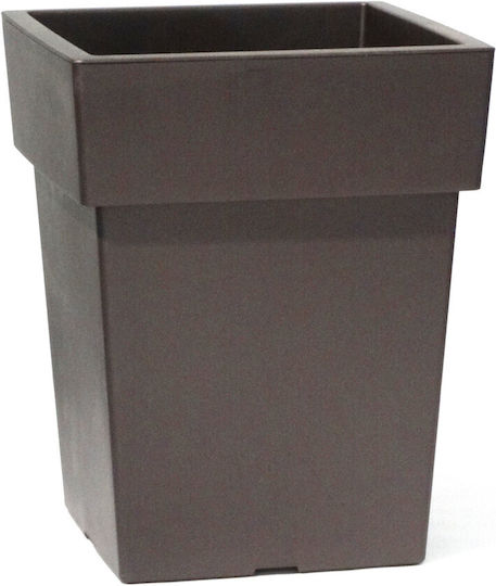 Viomes Linea Ghiveci Plastic Taupe 21x21x26cm.