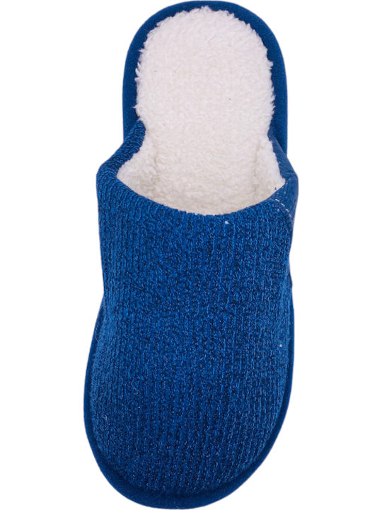 Winterliche Herrenhausschuhe Blau